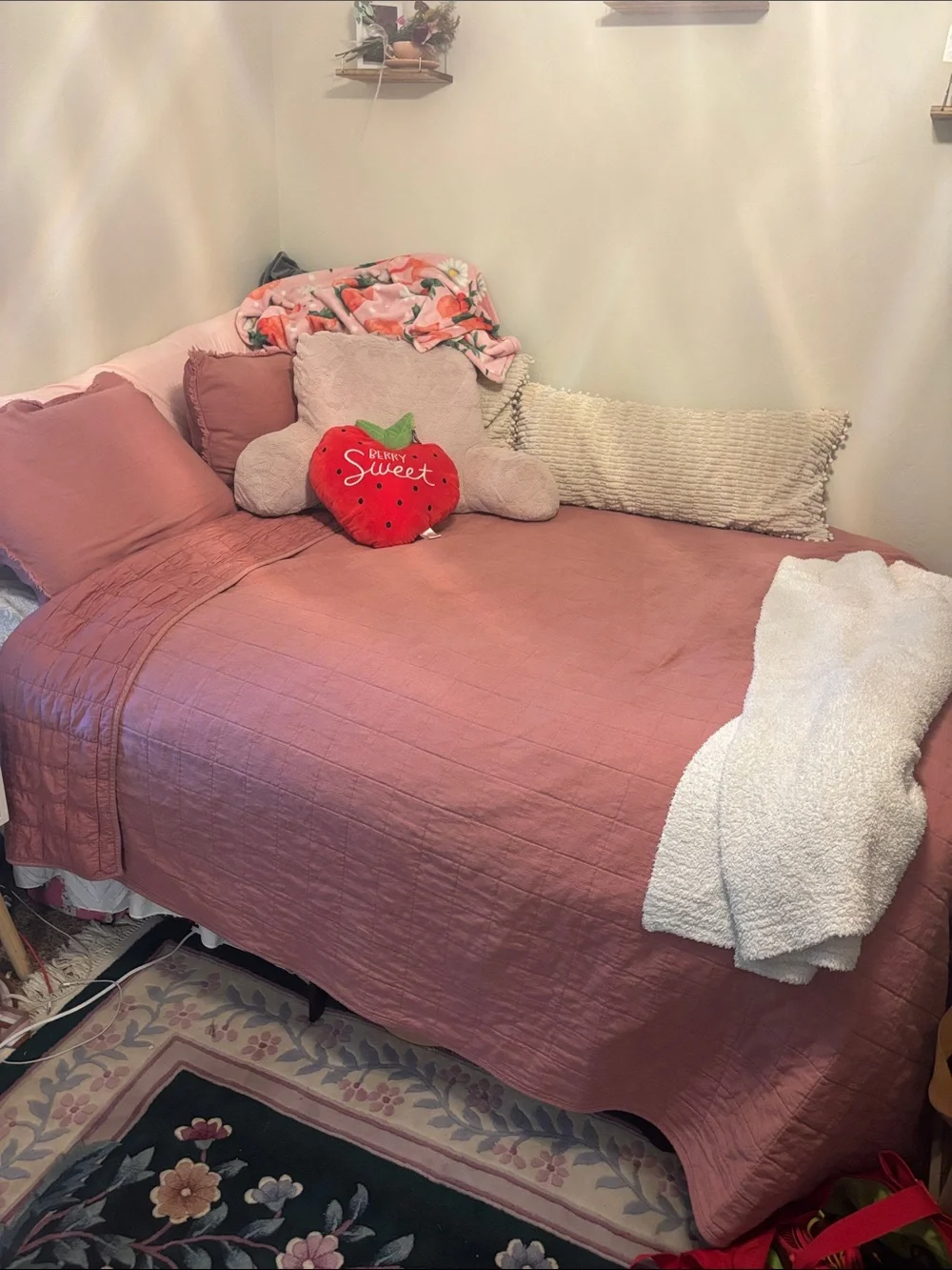 Casaluna Pink Quilted Bedspread